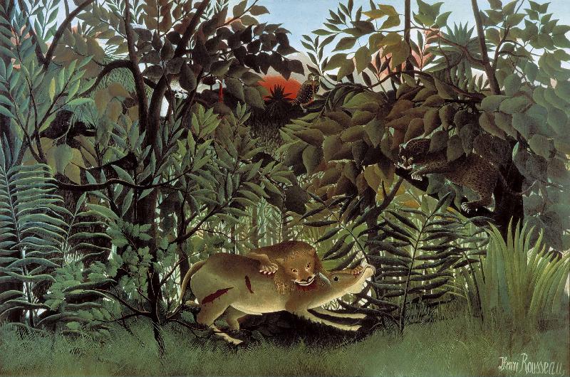 Henri Rousseau The Hungry Lion Throws Itself on the Antelope oil painting image